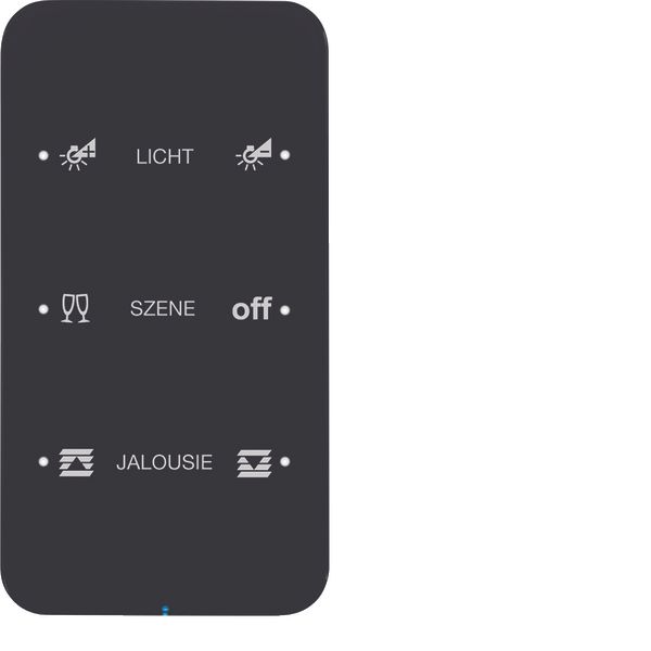 Touch sensor, 3-gang comf, intg bus coupling unit, KNX - R.1, glass bl image 1