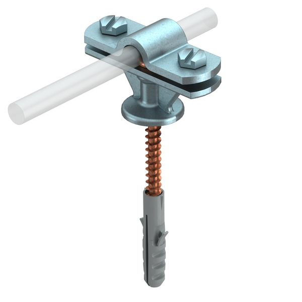113 B-Z-HD  Guide holder, with wood screws, 8-10mm, die-cast zinc, Zn, zinc-plated image 1