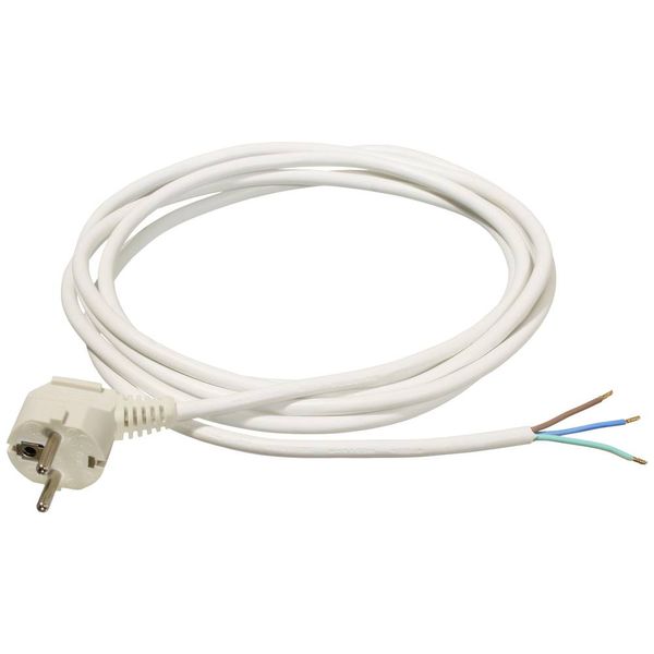 PVC connection cable 2m, white
2m plastic sheathed cable H05VV-F 3G1.5 image 1