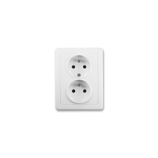 5512G-02349 D1W Double socket outlet with earthing contacts ; 5512G-02349 D1W image 1
