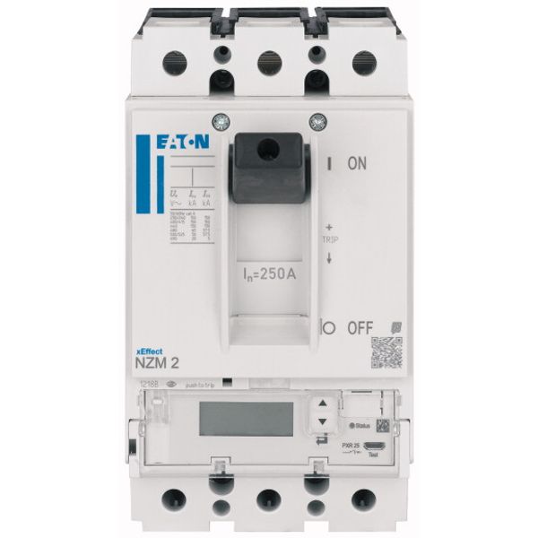 NZM2 PXR25 circuit breaker - integrated energy measurement class 1, 160A, 3p, Screw terminal, earth-fault protection and zone selectivity image 1