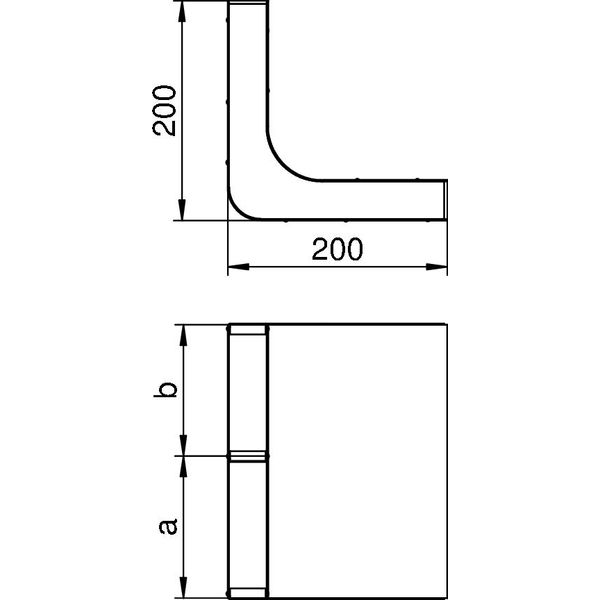 KV2 25038 Vertical bend 2 compartments for EÜK image 2