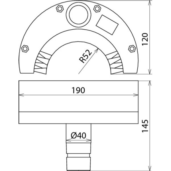 Half-round brush for suction D=120mm for MS dry cleaning set -36kV image 2