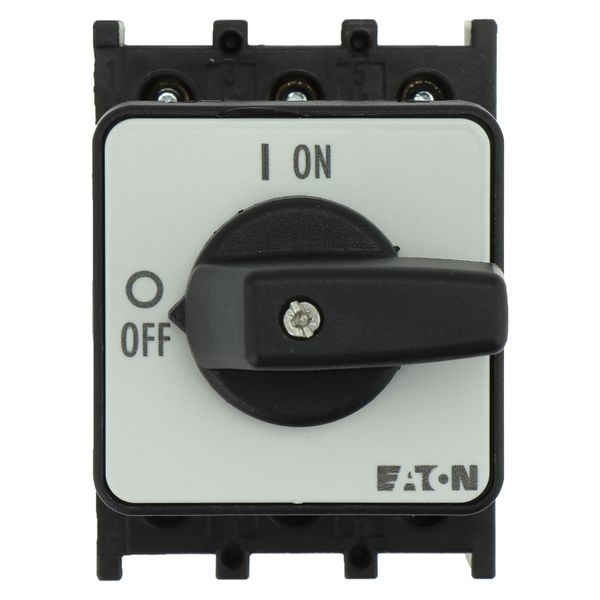 On-Off switch, P1, 40 A, flush mounting, 3 pole, with black thumb grip and front plate image 32