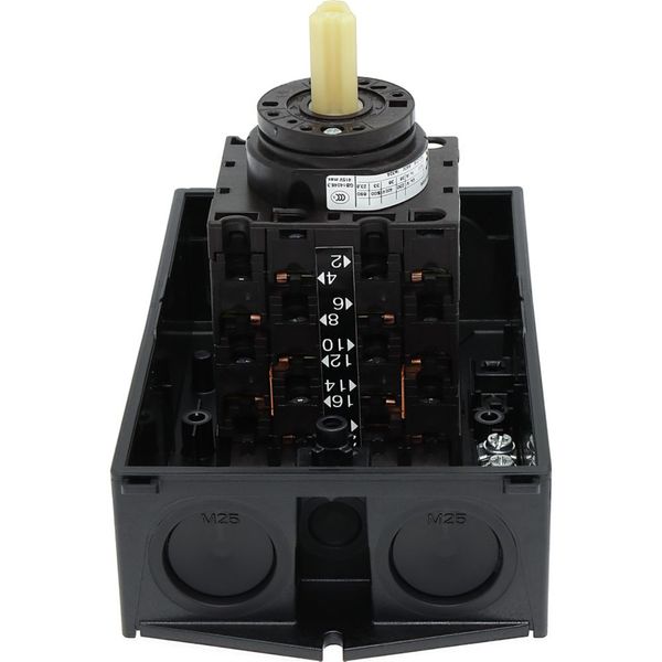 Reversing star-delta switches, T3, 32 A, surface mounting, 5 contact unit(s), Contacts: 10, 60 °, maintained, With 0 (Off) position, D-Y-0-Y-D, Design image 28