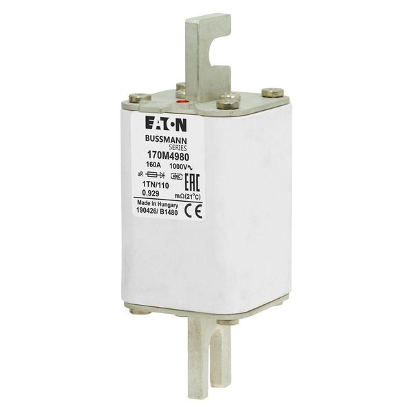 Fuse-link, high speed, 160 A, AC 1000 V, DIN 1, 51 x 69 x 138 mm, aR, DIN, IEC, single indicator image 12