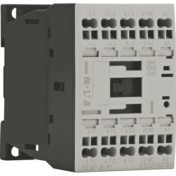 Contactor, 3 pole, 380 V 400 V 3 kW, 1 NC, 110 V 50 Hz, 120 V 60 Hz, AC operation, Push in terminals image 8