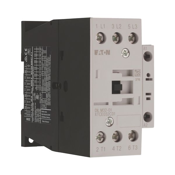 Contactor, 3 pole, 380 V 400 V 15 kW, 1 NC, RDC 130: 110 - 130 V DC, DC operation, Screw terminals image 15