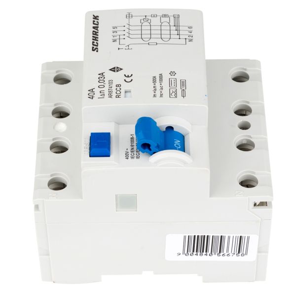 Residual Current Circuit Breaker 10kA, 40A, 4-pole, 30mA, B image 8