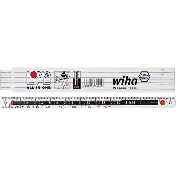 Longlife All in One folding ruler, 2 m metric, 10 segments. image 2