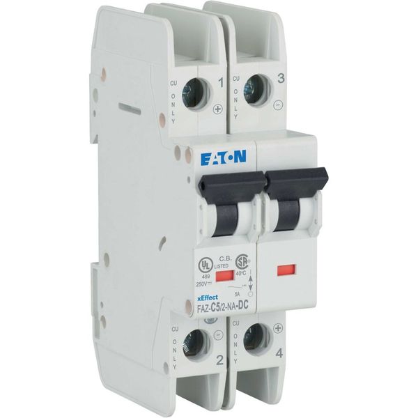 Miniature circuit breaker (MCB), 5 A, 2p, characteristic: C, DC image 9