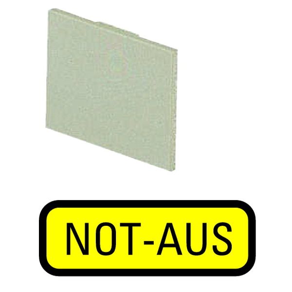 Insert label, yellow, emergency switching off image 1