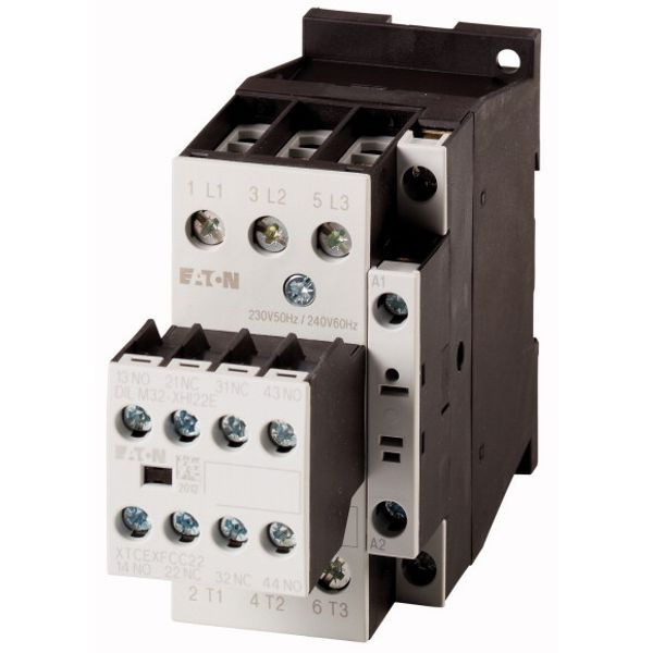 Contactor, 380 V 400 V 15 kW, 2 N/O, 2 NC, 230 V 50 Hz, 240 V 60 Hz, AC operation, Screw terminals image 1
