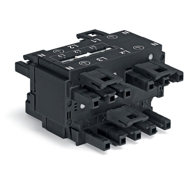 Three-phase to single-phase distribution connector with phase selectio image 3