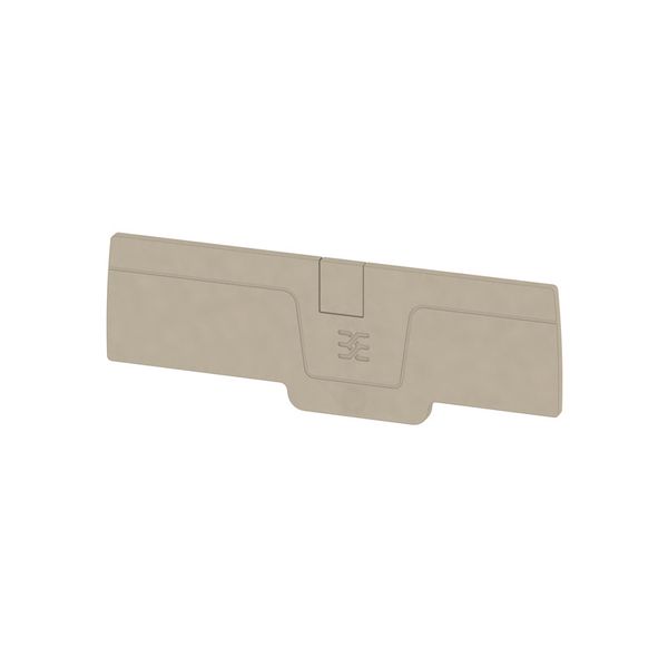 End plate (terminals), 95.9 mm x 2.1 mm, dark beige image 1