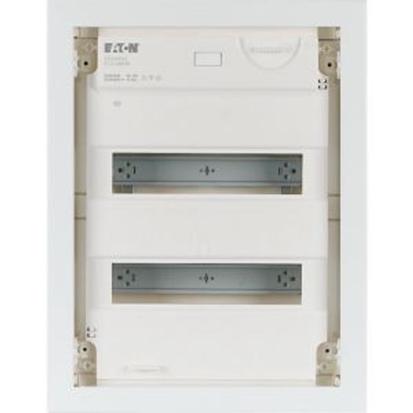 Hollow wall compact distribution board, 2-rows, super-slim sheet steel door image 3