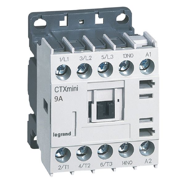 3-pole mini contactors CTX³ - 9 A (AC3) - 24 V~ - 1 NO - screw terminals image 1