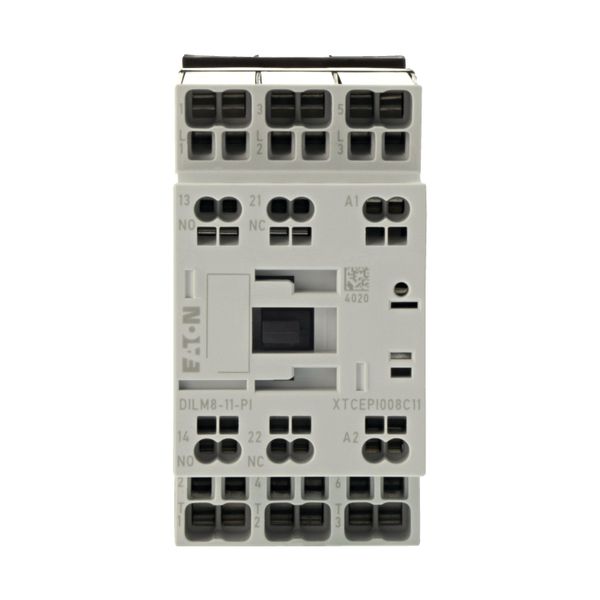 Contactor, 3 pole, 380 V 400 V 3.7 kW, 1 N/O, 1 NC, 220 V 50/60 Hz, AC operation, Push in terminals image 20