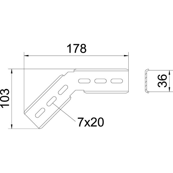 MW 45 SL10 FT 45° installation angle for C-mesh cable tray 178x103 image 2