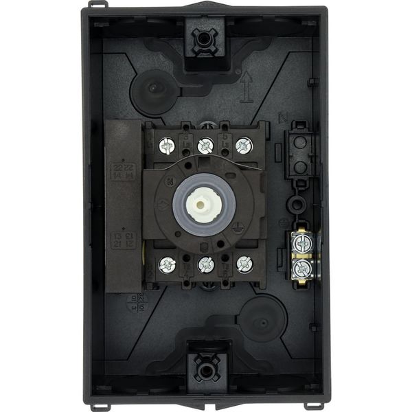 Safety switch, P1, 25 A, 3 pole, 1 N/O, 1 N/C, STOP function, With black rotary handle and locking ring, Lockable in position 0 with cover interlock, image 34