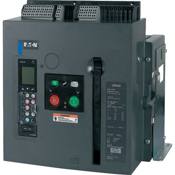 Circuit-breaker, 3 pole, 1250A, 66 kA, Selective operation, IEC, Fixed image 3