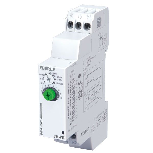 Time relay AC 24...240V / DC 24V 50/60 Hz, 8 A, 1 changeover contact, 0.1 sec.-100 hours. image 1