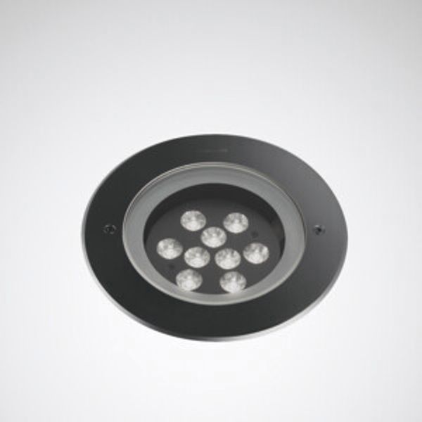 Ground-recessed luminaires Lutera 200 Lens Black around ET 16W 1350lm rotationally sym. wide (RB) IP68 IK10 3 SDCM image 1