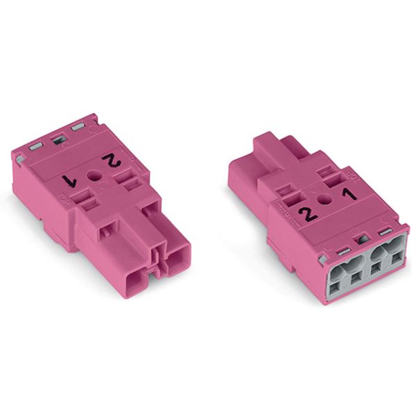 Plug 2-pole Cod. B pink image 2