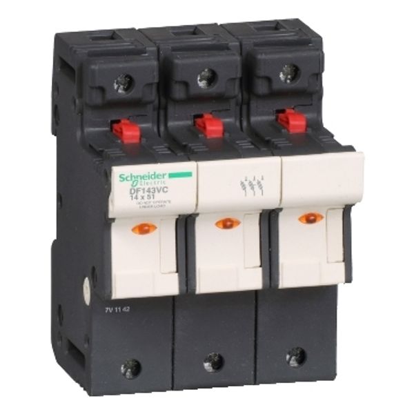 Fuse carrier TeSys DF, 3P 50A, fuse size 14x51 mm, blown fuse indicator image 2