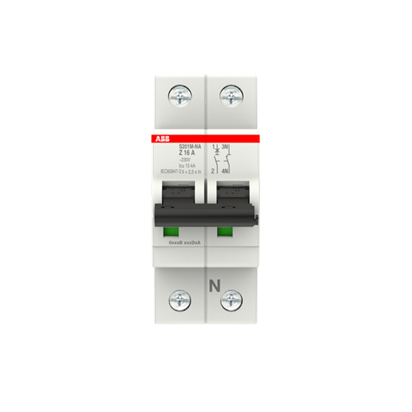 S201M-Z16NA Miniature Circuit Breaker - 1+NP - Z - 16 A image 3