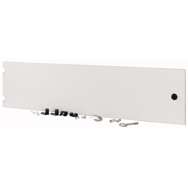 Section wide door, closed, HxW=250x1000mm, IP55, grey image 1