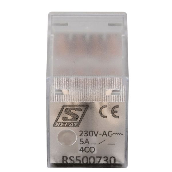 Plug-in Relay 14 pin 4 C/O 5A 230VAC, S-Relay RS5 image 1