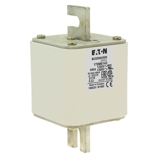 Fuse-link, high speed, 2200 A, AC 550 V, size 3, 91 x 76 x 52 mm, aR, IEC, single indicator image 15