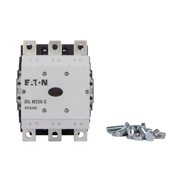 Contactor, 380 V 400 V 132 kW, 2 N/O, 2 NC, 110 - 120 V 50/60 Hz, AC operation, Screw connection image 13