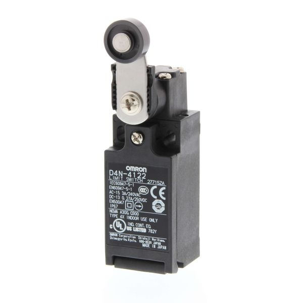 Limit switch, Roller lever (metal lever, resin roller), 2NC (snap-acti image 1