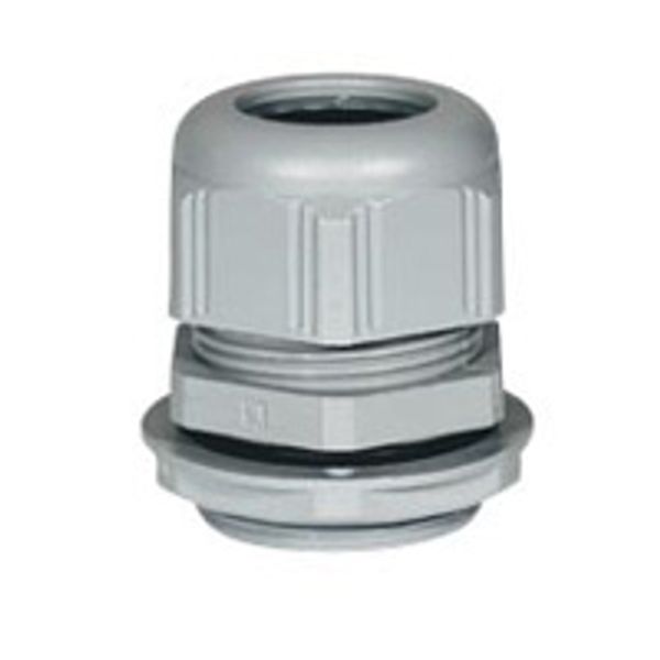 Cable gland plastic - IP 68 - PG 29 - clamping capacity 18-25 mm - RAL 7001 image 1