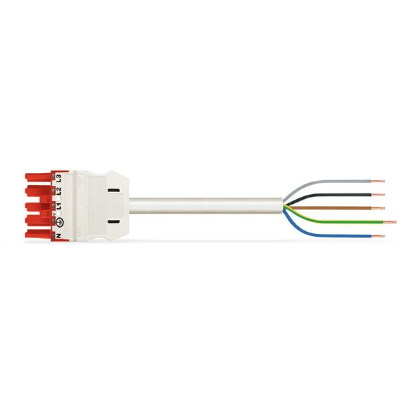 pre-assembled connecting cable Eca Socket/open-ended red image 2