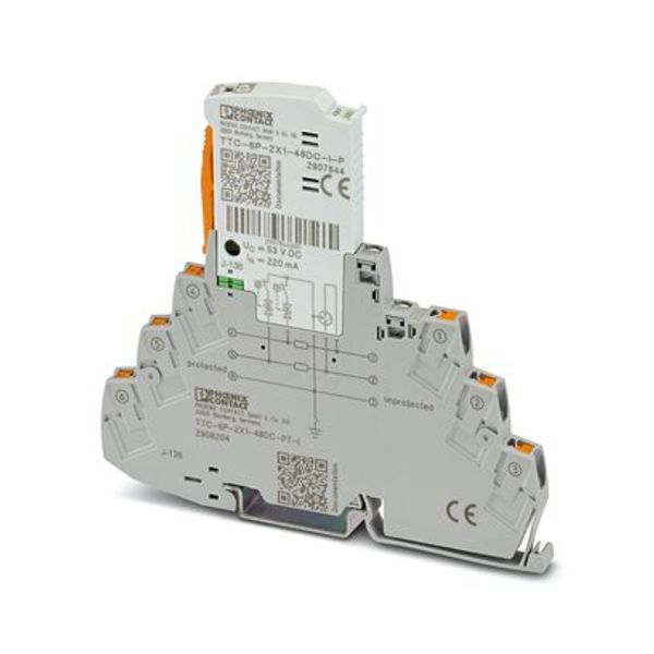 TTC-6P-2X1-48DC-PT-I - Surge protection device image 1