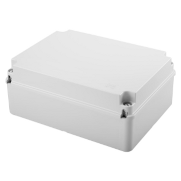 JUNCTION BOX WITH PLAIN SCREWED LID - IP56 - INTERNAL DIMENSIONS 300X220X120 - SMOOTH WALLS - GREY RAL 7035 image 1