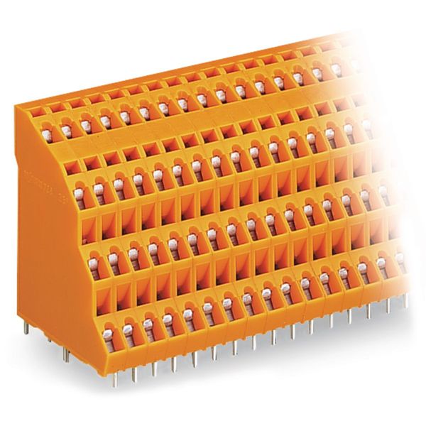 Quadruple-deck PCB terminal block 2.5 mm² Pin spacing 5.08 mm orange image 1