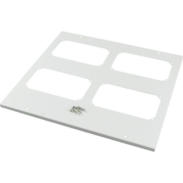 Top plate, F3A-flanges for WxD=1000x600mm, IP55, grey image 3