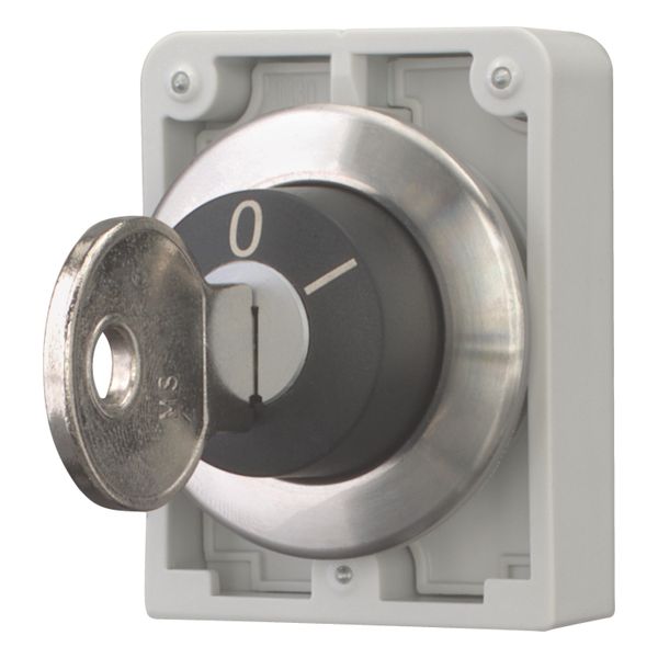Key-operated actuator, Flat Front, maintained, 2 positions, Key withdrawable: 0, Bezel: stainless steel image 2