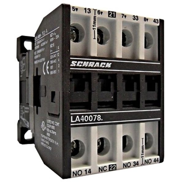 Auxiliary contactor , 12A, 24V, AC15, 3NO+1NC image 1