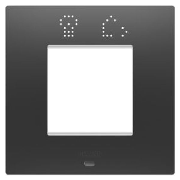 EGO SMART INTERNATIONAL PLATE - IN PAINTED TECHNOPOLYMER - 2 MODULES - SATIN BLACK - CHORUSMART image 1