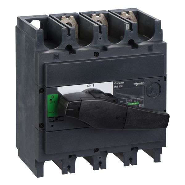 switch disconnector, Compact INS630 , 630 A, standard version with black rotary handle, 3 poles image 2