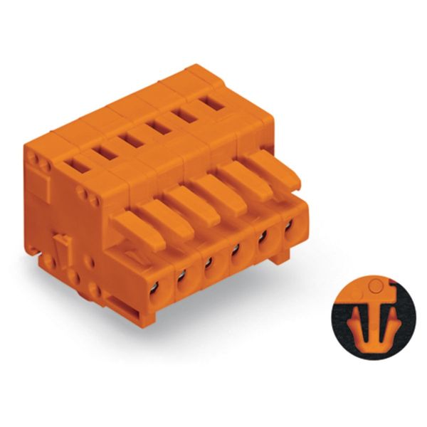 1-conductor female connector CAGE CLAMP® 1.5 mm² orange image 1