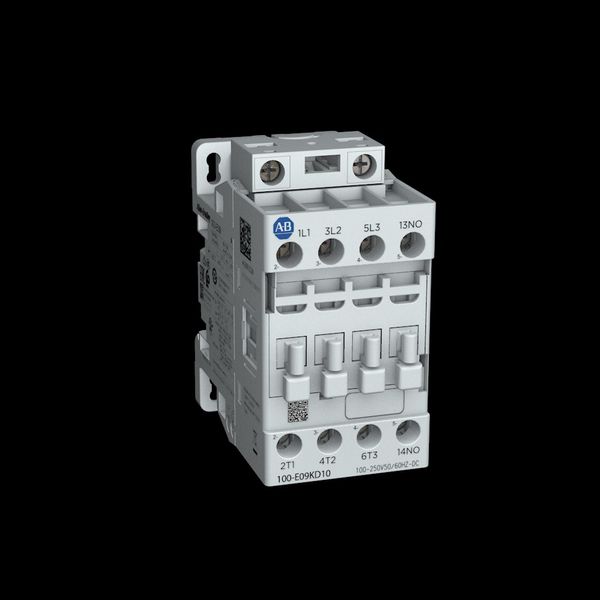Contactor, 9A, AC3 Duty, 24-60VAC, 20-60VDC Electronic Coil (Low Consumption), 1NO image 1