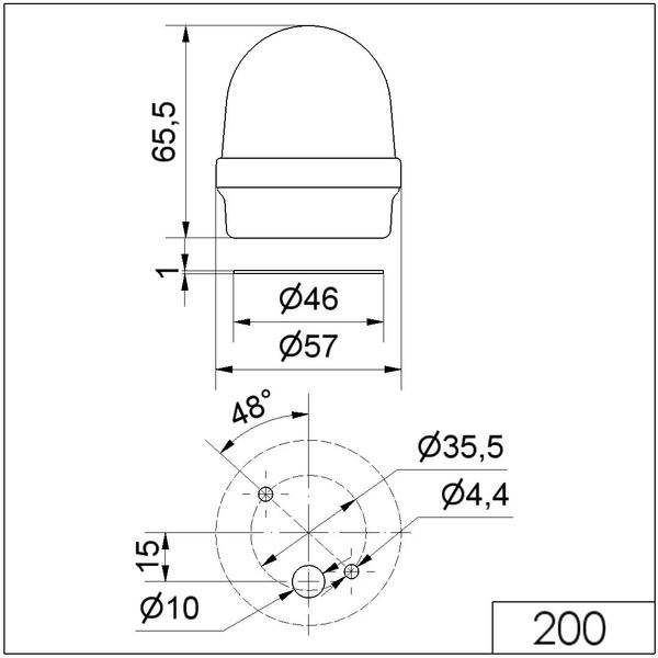 Permanent Beacon BM 12-230VAC/DC RD image 3