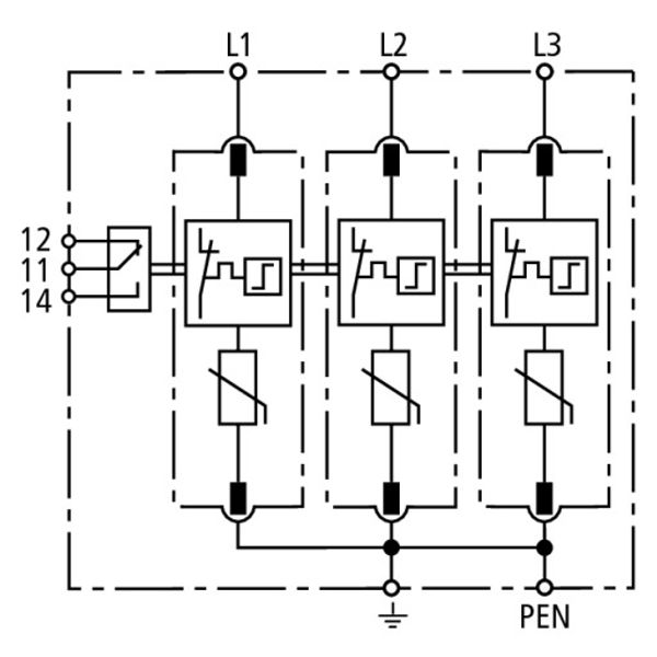 DEHNguard M type 2 surge arrester 3-pole for TN-C systems image 3