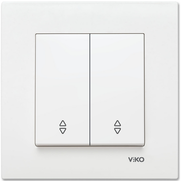Karre White Two Gang Switch-Two Way Switch image 1